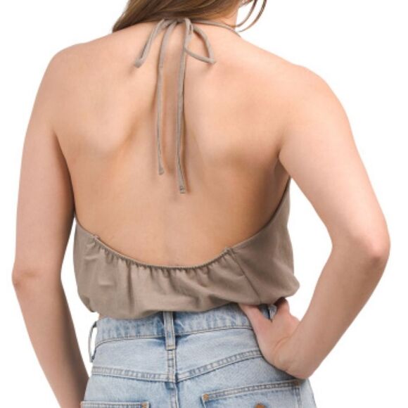 ~Zara Women's Cropped Halter Top NWT M - Picture 2 of 7